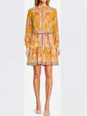 ANTONIO MELANI Brynn Cotton Voile Long Sleeve Dress size 6